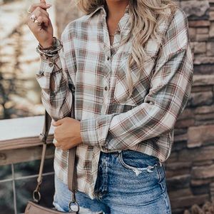 Plaid Button Down Pocket Impressions Top